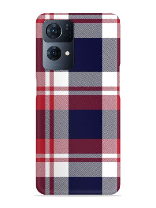 Classic Plaid Tartan Snap Case for Oppo Reno 7 Pro (5G)