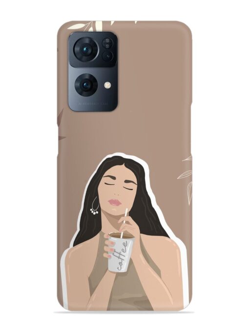 Girl With Coffee Snap Case for Oppo Reno 7 Pro (5G)