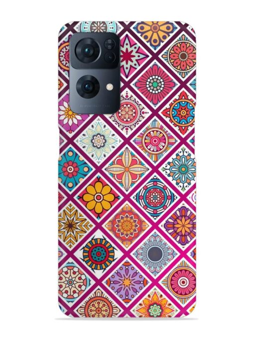 Seamless Tile Pattern Snap Case for Oppo Reno 7 Pro (5G)