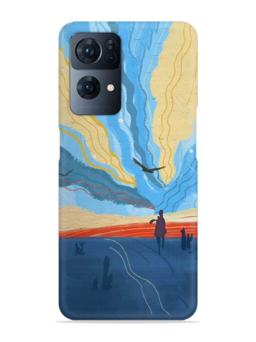 Minimal Abstract Landscape Snap Case for Oppo Reno 7 Pro (5G)