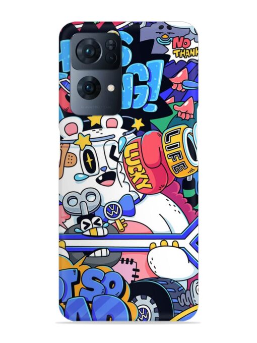 Universal Doodle Snap Case for Oppo Reno 7 Pro (5G) Zapvi