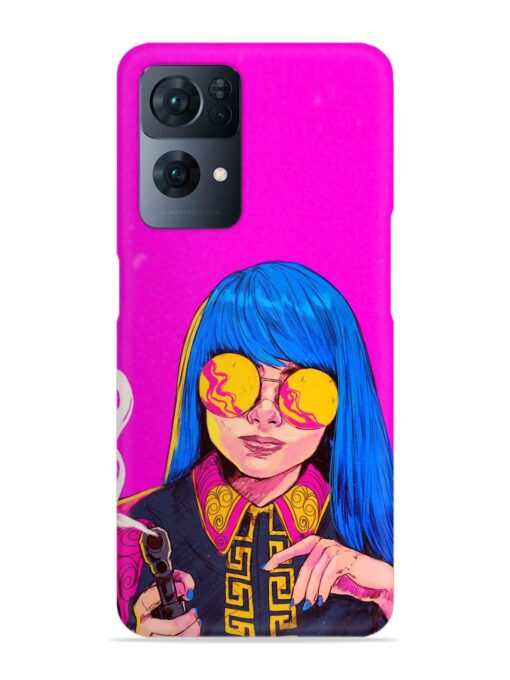 Aesthetic Anime Girl Snap Case for Oppo Reno 7 Pro (5G)