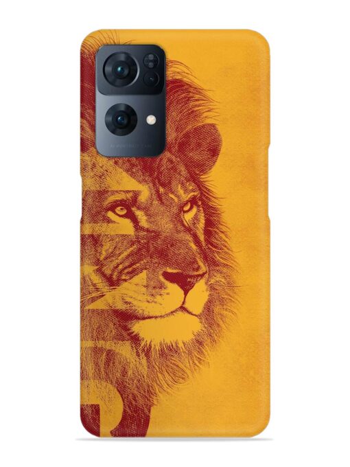 Gold Lion Crown Art Snap Case for Oppo Reno 7 Pro (5G) Zapvi