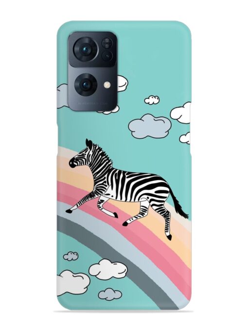 Running Zebra Snap Case for Oppo Reno 7 Pro (5G) Zapvi