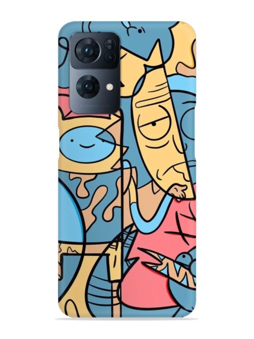 Silly Face Doodle Snap Case for Oppo Reno 7 Pro (5G)