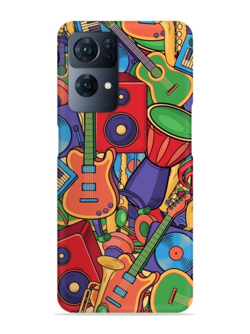 Colorful Music Art Snap Case for Oppo Reno 7 Pro (5G) Zapvi