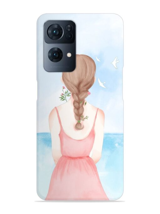 Watercolor Girl Vector Snap Case for Oppo Reno 7 Pro (5G) Zapvi