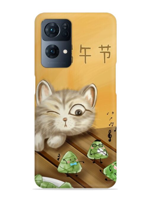 Cat Scorpion Dancing Snap Case for Oppo Reno 7 Pro (5G)