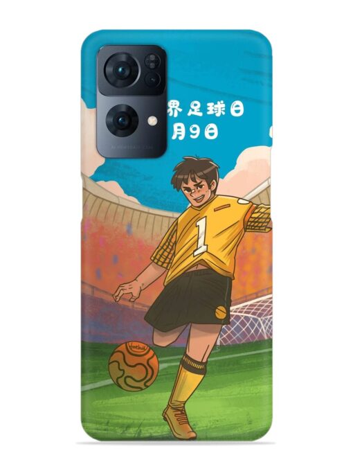 Soccer Kick Snap Case for Oppo Reno 7 Pro (5G)