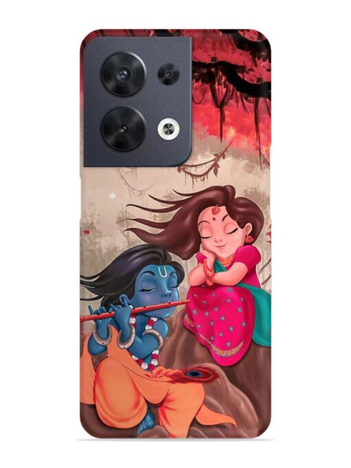 Radhe Krishna Water Art Snap Case for Oppo Reno 8 (5G) Zapvi