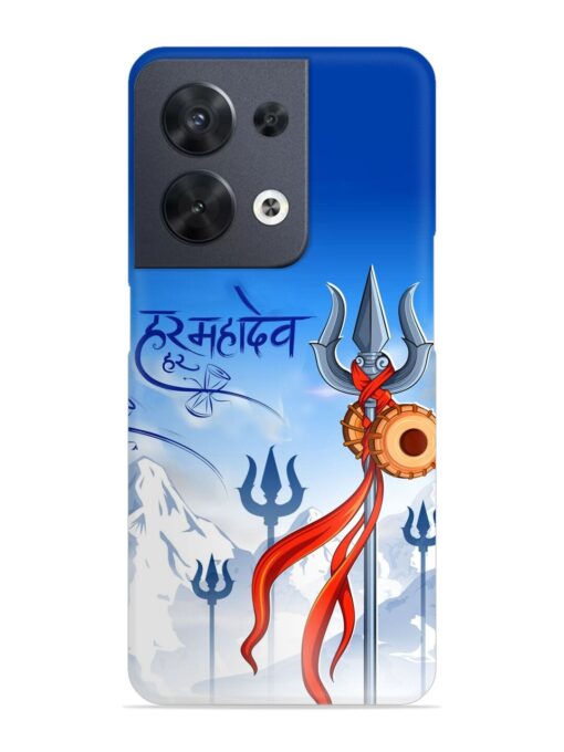 Har Har Mahadev Trishul Snap Case for Oppo Reno 8 (5G) Zapvi