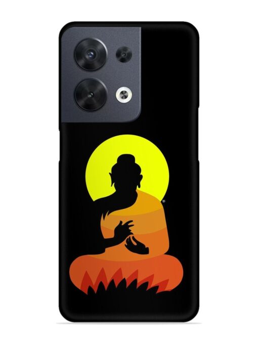 Buddha Art Black Snap Case for Oppo Reno 8 (5G) Zapvi