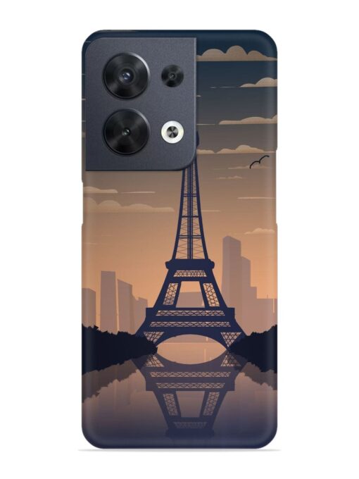 France Paris Eiffel Tower Gradient Snap Case for Oppo Reno 8 (5G) Zapvi