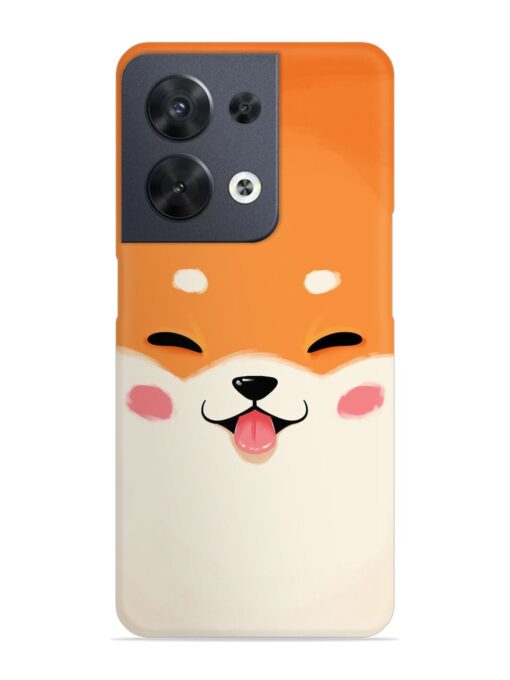 Cute Dog Face Vector Snap Case for Oppo Reno 8 (5G)