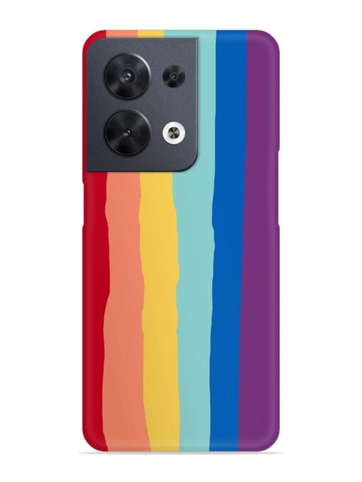 Rainbow Genuine Liquid Snap Case for Oppo Reno 8 (5G) Zapvi