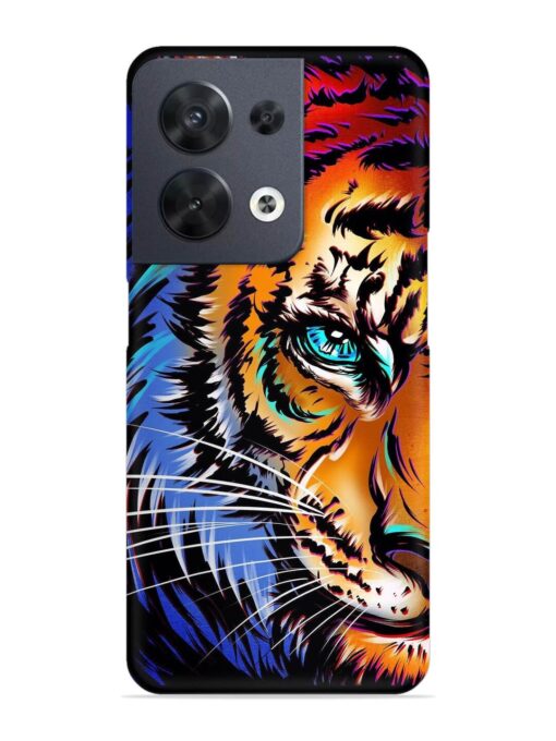 Colorful Lion Art Snap Case for Oppo Reno 8 (5G) Zapvi