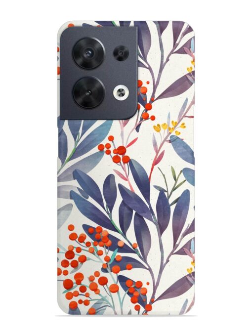 Seamless Floral Pattern Snap Case for Oppo Reno 8 (5G)