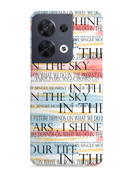 Seamless Slogans Pattern Snap Case for Oppo Reno 8 (5G) Zapvi