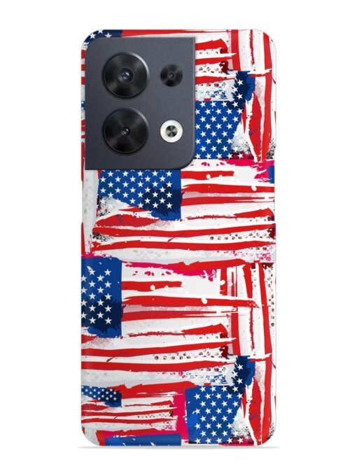 Usa Flag Seamless Snap Case for Oppo Reno 8 (5G) Zapvi