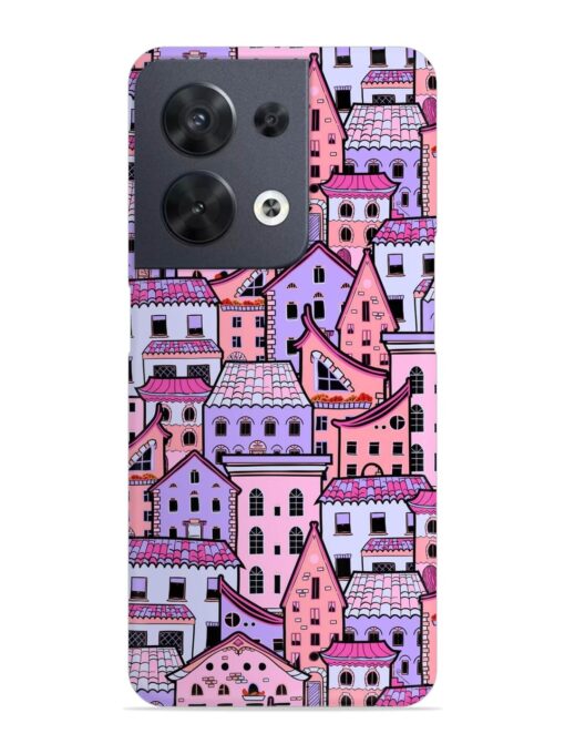 Seamless Pattern Houses Snap Case for Oppo Reno 8 (5G) Zapvi