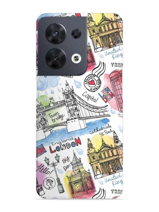 Vector London Landmark Snap Case for Oppo Reno 8 (5G) Zapvi