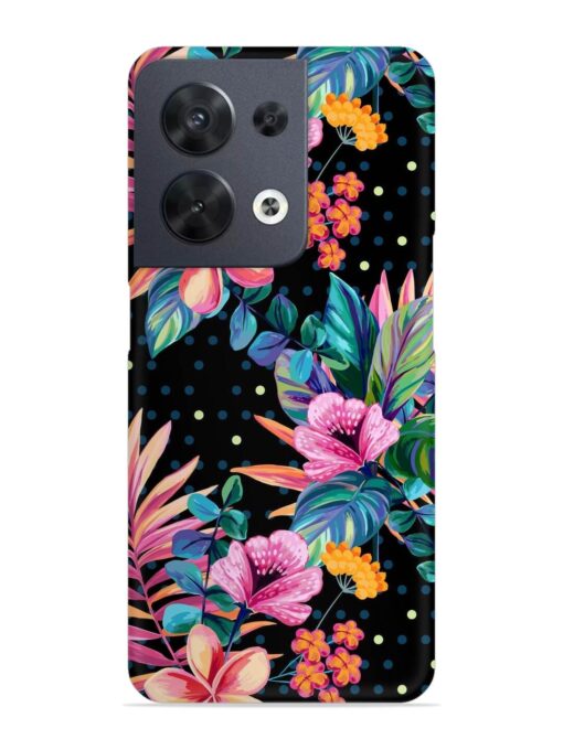 Seamless Floral Pattern Snap Case for Oppo Reno 8 (5G)