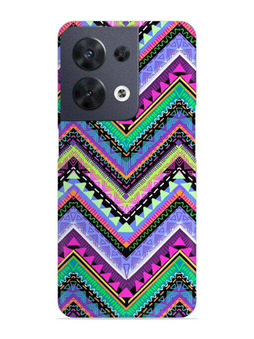 Tribal Aztec Print Snap Case for Oppo Reno 8 (5G) Zapvi