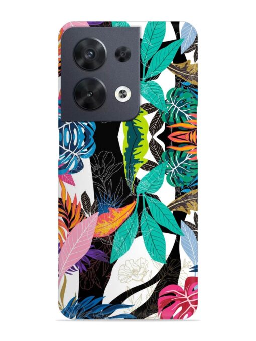 Floral Pattern Bright Snap Case for Oppo Reno 8 (5G) Zapvi