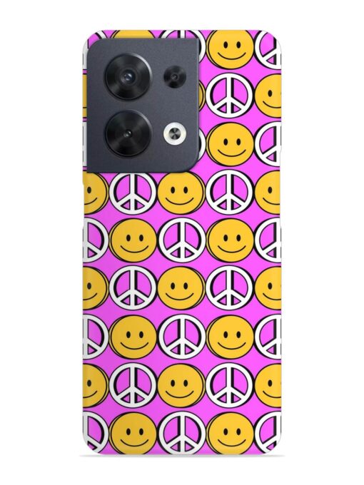 Smiley Face Peace Snap Case for Oppo Reno 8 (5G) Zapvi