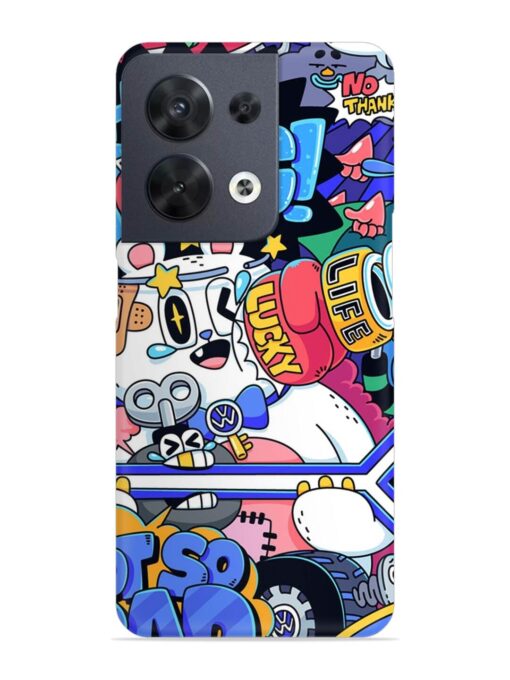 Universal Doodle Snap Case for Oppo Reno 8 (5G) Zapvi