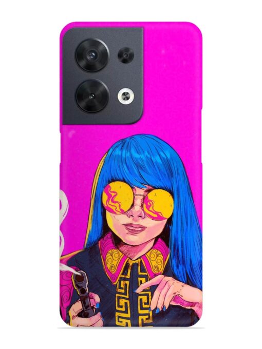 Aesthetic Anime Girl Snap Case for Oppo Reno 8 (5G) Zapvi