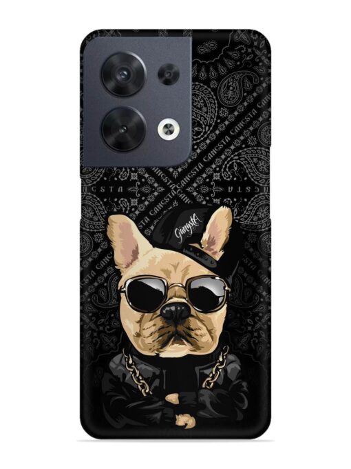 Gangsta Cool Sunglasses Dog Snap Case for Oppo Reno 8 (5G) Zapvi