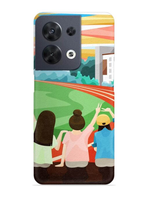 School Playground Snap Case for Oppo Reno 8 (5G) Zapvi