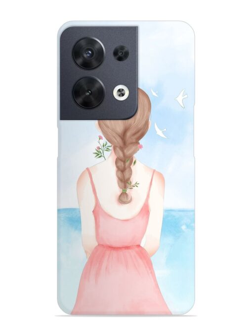 Watercolor Girl Vector Snap Case for Oppo Reno 8 (5G) Zapvi