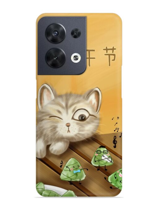 Cat Scorpion Dancing Snap Case for Oppo Reno 8 (5G) Zapvi