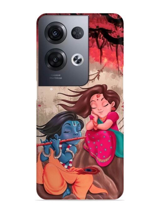 Radhe Krishna Water Art Snap Case for Oppo Reno 8 Pro (5G) Zapvi