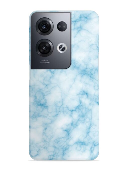 Blue White Natural Marble Snap Case for Oppo Reno 8 Pro (5G) Zapvi