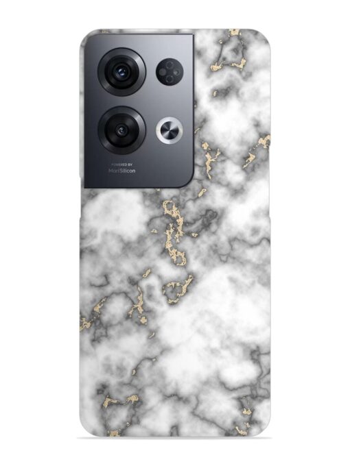 Gray And Gold Marble Snap Case for Oppo Reno 8 Pro (5G) Zapvi