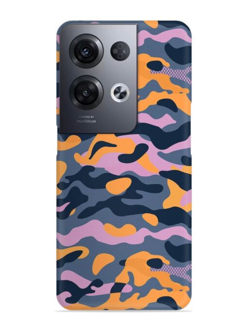 Camouflage Army Military English Orange Art Snap Case for Oppo Reno 8 Pro (5G) Zapvi