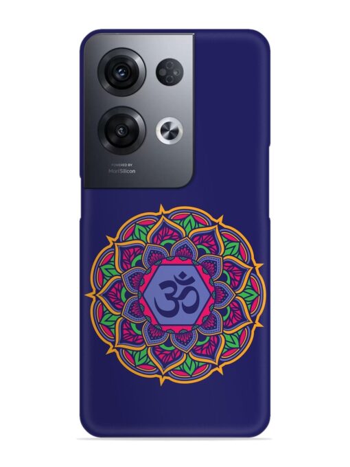 Om Mandala Art Blue Snap Case for Oppo Reno 8 Pro (5G)