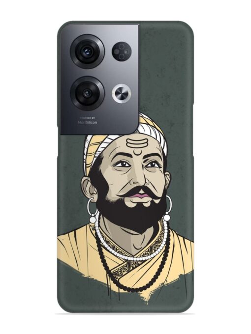 Shivaji Maharaj Vector Art Snap Case for Oppo Reno 8 Pro (5G) Zapvi