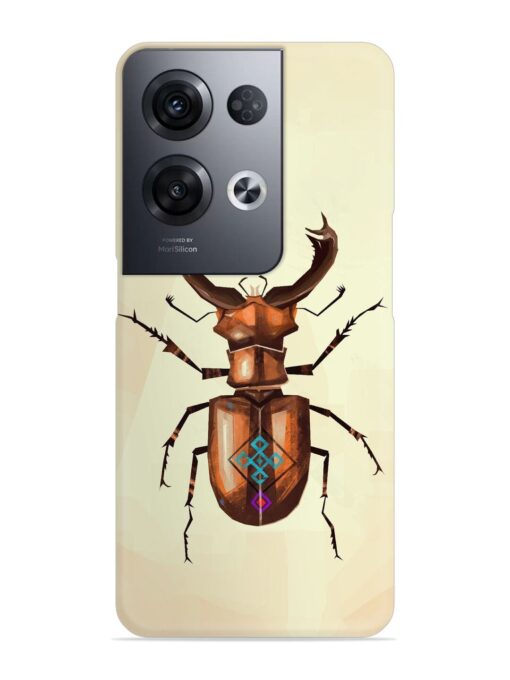 Stag Beetle Vector Snap Case for Oppo Reno 8 Pro (5G) Zapvi