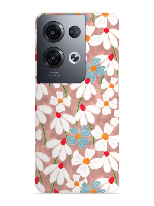 Abstract Petal Flowers Snap Case for Oppo Reno 8 Pro (5G) Zapvi