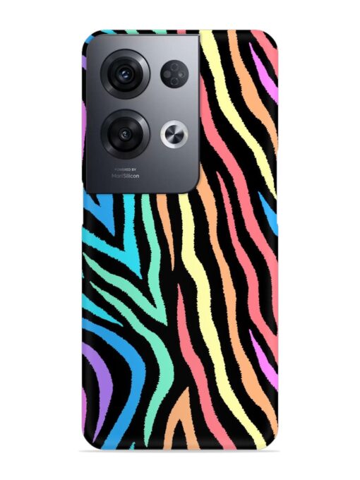 Colorful Abstract Zebra Snap Case for Oppo Reno 8 Pro (5G) Zapvi