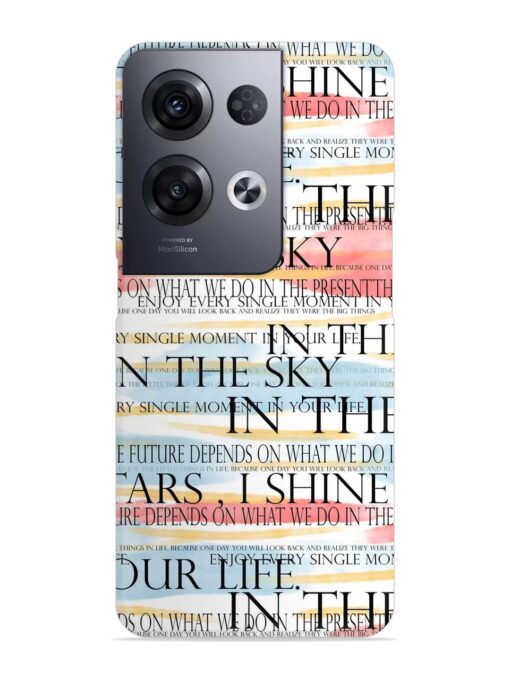 Seamless Slogans Pattern Snap Case for Oppo Reno 8 Pro (5G) Zapvi