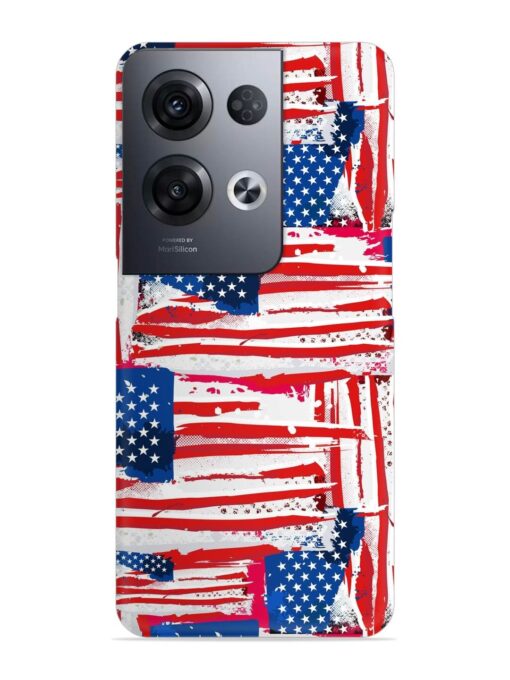 Usa Flag Seamless Snap Case for Oppo Reno 8 Pro (5G)