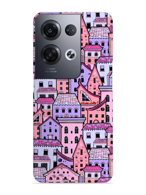 Seamless Pattern Houses Snap Case for Oppo Reno 8 Pro (5G) Zapvi