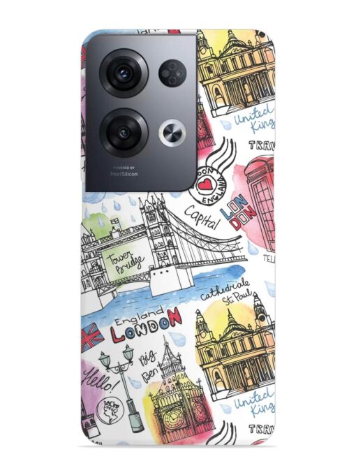 Vector London Landmark Snap Case for Oppo Reno 8 Pro (5G) Zapvi