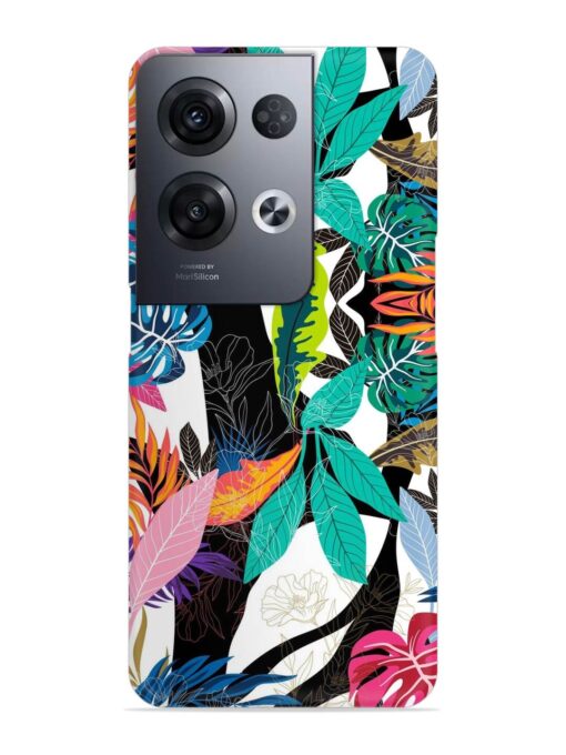 Floral Pattern Bright Snap Case for Oppo Reno 8 Pro (5G)