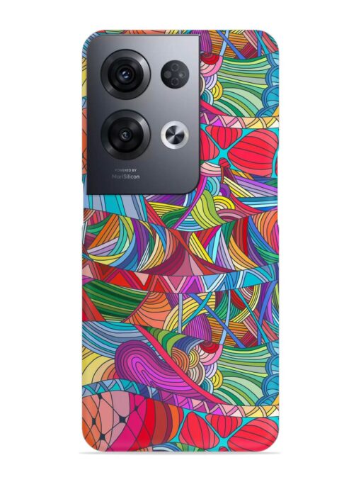 Seamless Patterns Hand Drawn Snap Case for Oppo Reno 8 Pro (5G)